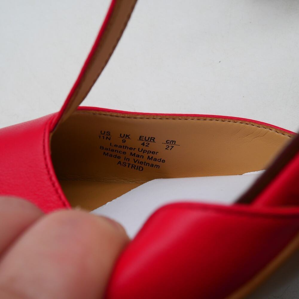 NEW Naturalizer Women's 11 Narrow Astrid Pumps Heels Shoes Crantini Red Leather - Picture 8 of 10